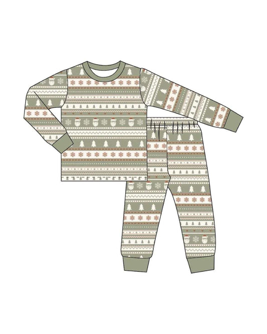 Vintage Santa 2 Piece Set